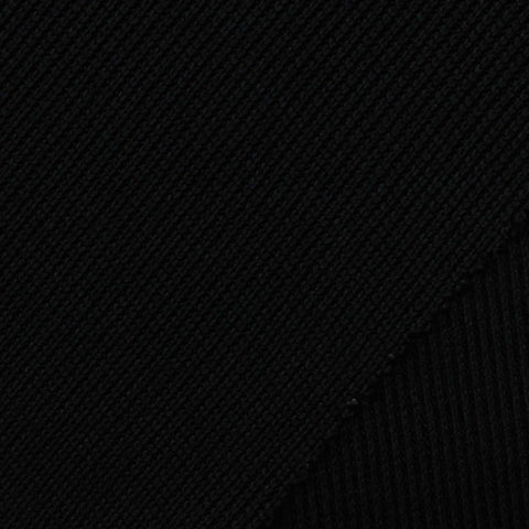 100% Polyester Rib Knit Fabric, 373 gsm, 200 cm — Black