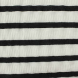 Black Horizontal-Stripe Jacquard, Poly-Viscose — photo 2