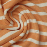 Orange Horizontal-Stripe French Terry, Cotton-Poly — photo 2
