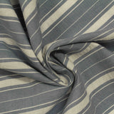 Grey Horizontal-Stripe Woven, Cotton — photo 2