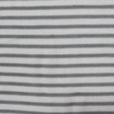 Grey Horizontal-Stripe Jersey Knit, Polyester — photo 2