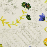 Cream Floral Linen-Look, Viscose — photo 2