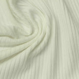 Polyester Stretch Rib Knit Fabric, 290 gsm, 155 cm — Beige — photo 2
