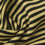 Black Horizontal-Stripe Knit, Polyester — photo 2