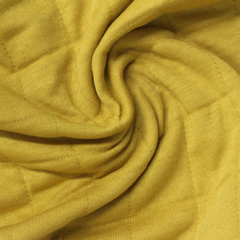 Yellow Tone-on-Tone Diamond Jacquard, Cotton-Poly