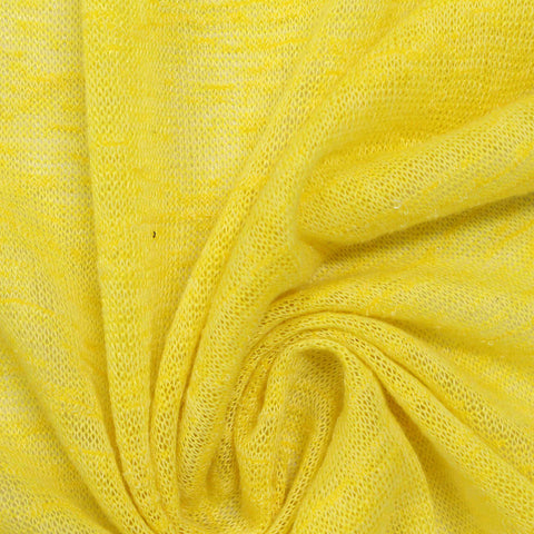 Yellow Marl Knit, Polyester, 131 gsm