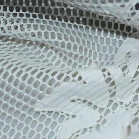 White Abstract Knit, Polyester