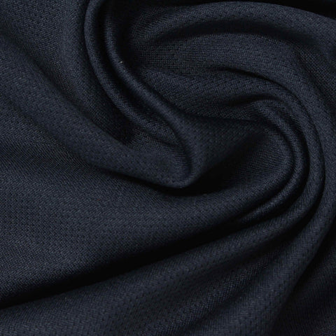 Polyester Stretch Piqué Knit Fabric, 148 gsm, 178 cm — Navy