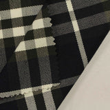 Black Plaid Woven, Poly-Cotton — photo 2