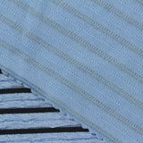Light Blue Horizontal-Stripe Knit, Polyester — photo 2