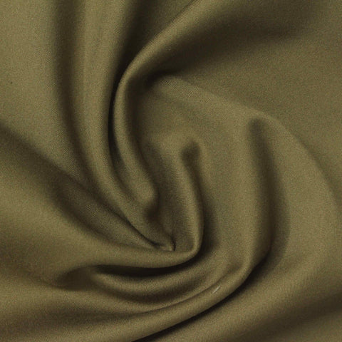 Polyester Stretch Sateen Fabric, 275 gsm, 155 cm — Khaki