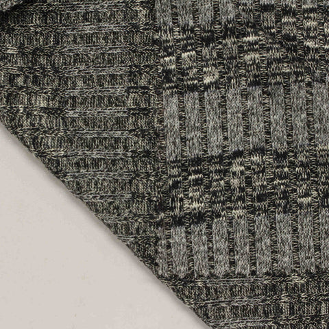 Black Bands Rib Knit, Poly-Viscose