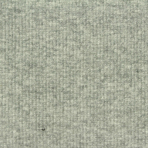 Heather Grey Marl Rib Knit, Cotton, 375 gsm
