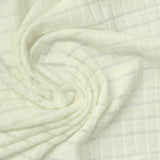 Cream Tone-on-Tone Grid Rib Knit, Viscose — photo 2