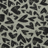 Black Hearts Ponte Knit, Poly-Viscose — photo 2