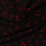 Red Floral Knit, Polyester — photo 2