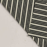 Black Horizontal-Stripe Rib Knit, Poly-Cotton — photo 2