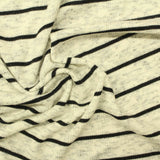 Black Horizontal-Stripe Knit, Viscose — photo 2