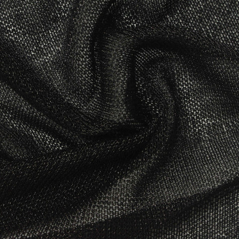 Dark Grey Marl Knit, Viscose-Metallic