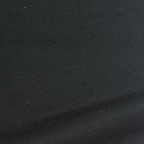 Cotton Polyester French Terry Fabric, 280 gsm, 170 cm — Black