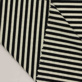 Black Horizontal-Stripe Jersey Knit, Poly-Viscose — photo 2
