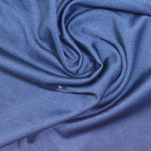 Polyester Stretch Milk Silk Knit Fabric, 200 gsm, 170 cm — Blue
