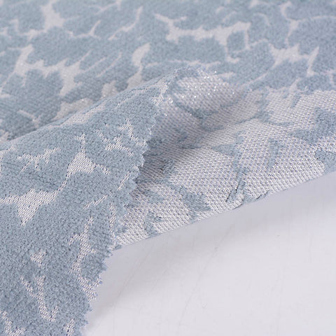 Light Blue Abstract Jacquard, Acrylic-Poly