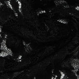 Black Floral Lace, Cotton-Nylon — photo 2