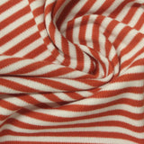 Terracotta Horizontal-Stripe Interlock Knit, Polyester — photo 2