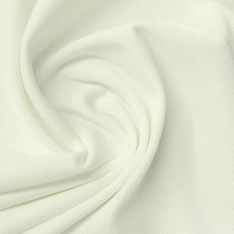 Polyester Stretch Rib Knit Fabric, 257 gsm, 170 cm — Beige