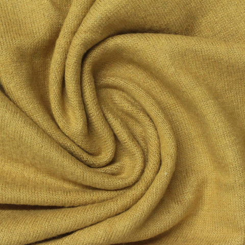 Viscose Polyester Stretch Chunky Knit Fabric, 280 gsm, 155 cm — Khaki