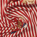 Printed Brushed Polyester Stretch Chunky Knit Fabric, 190 gsm, 165 cm — Red — photo 2