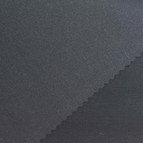 Polyester Modal Stretch Scuba Knit Fabric, 260 gsm, 185 cm — Black
