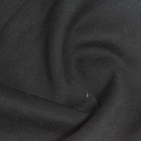 Polyester Stretch Scuba Knit Fabric, 318 gsm, 170 cm — Black