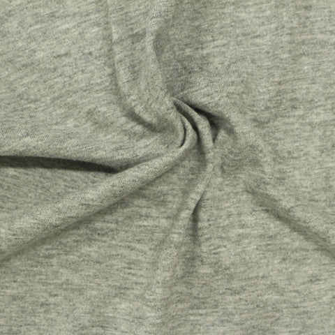 Light Grey Marl Jersey Knit, Cotton, 147 gsm