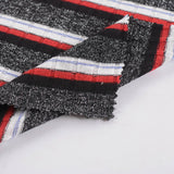 Black Vertical-Stripe Rib Knit, Poly-Metallic — photo 2