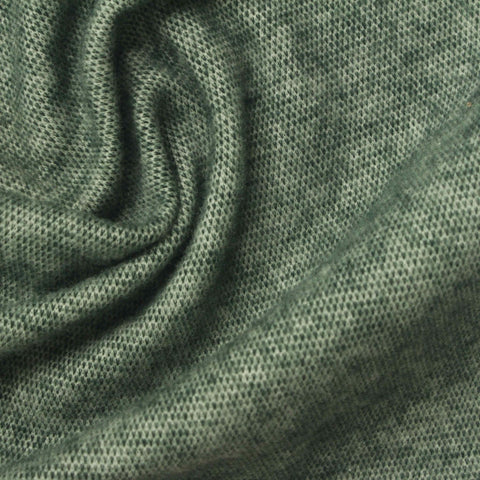 Green Heathered-Marl Piqué Knit, Polyester