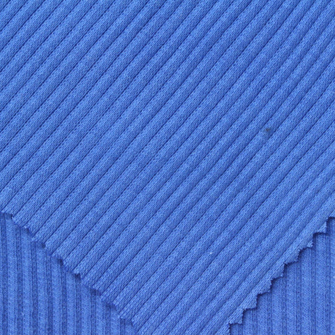 Rib Knit Fabric, 260 gsm, 110 cm — Blue, ref EF-248941