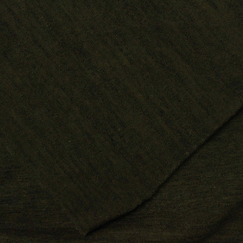 Dark Green Marl Jersey Knit, Cotton-Poly, 170 gsm