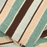 Brown Horizontal-Stripe Rib Knit, Poly-Viscose — photo 2