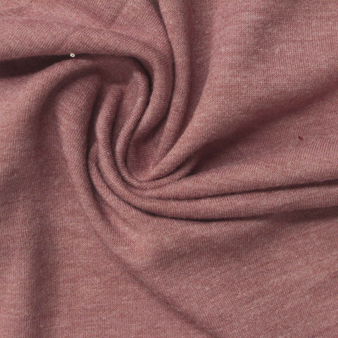 Dusty Rose Marl French Terry, Poly-Viscose