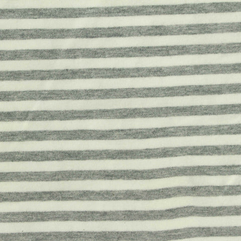 Light Grey Stripes Jersey Knit, Cotton