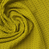 Jacquard Polyester Stretch Knit Fabric, 170 gsm, 155 cm — Yellow — photo 2