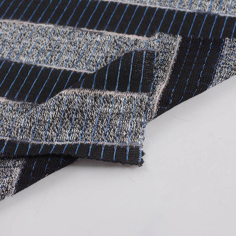 Black Marl Chunky Knit, Poly-Viscose, 152 gsm