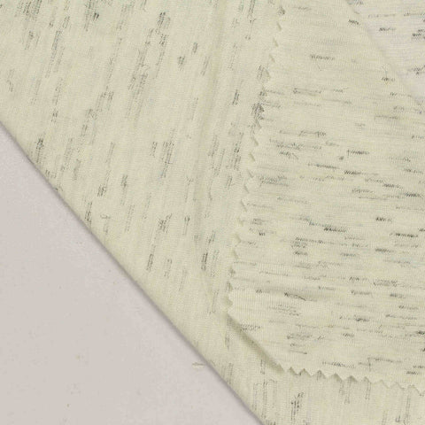 Cream Marl Jersey Knit, Viscose, 145 gsm