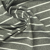 Heather Grey Horizontal-Stripe Milk Silk Knit, Polyester — photo 2