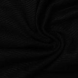 Polyester Stretch Chunky Knit Fabric, 215 gsm, 160 cm — Black — photo 2
