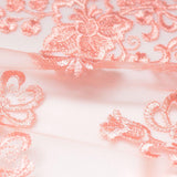 Peach Floral Knit, Polyester — photo 2