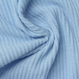 Polyester Stretch Rib Knit Fabric, 280 gsm, 140 cm — Blue — photo 2