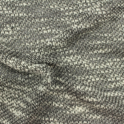 Black Marl Chunky Knit, Cotton-Poly, 190 gsm